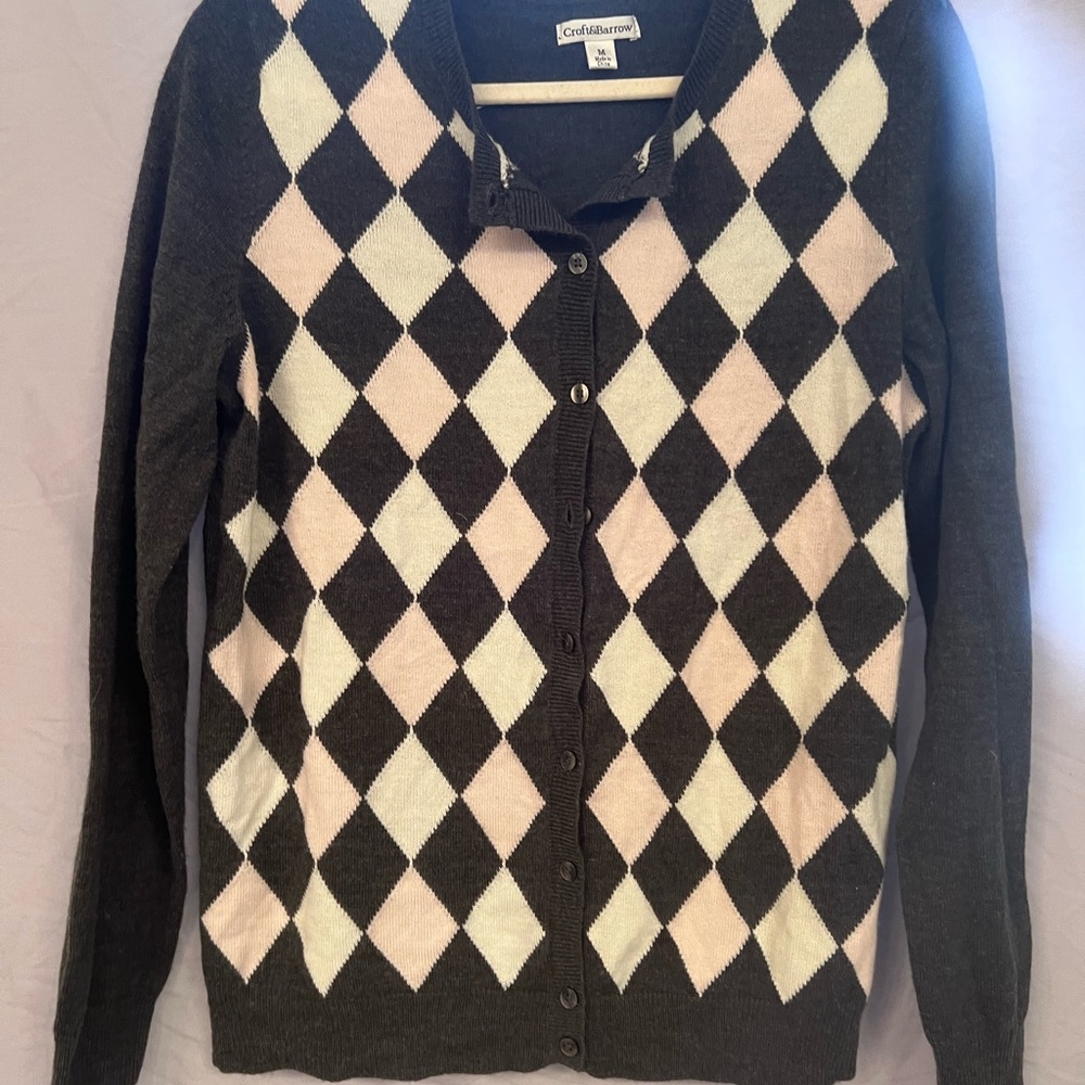 Oversized Argyle sweater